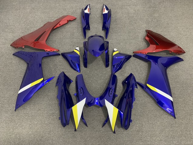 Azul Con Base Roja 2011-2024 Suzuki GSXR 600-750 Carenados Moto Azul Con Base Roja 2011-2024 Suzuki GSXR 600-750 Carenados Moto