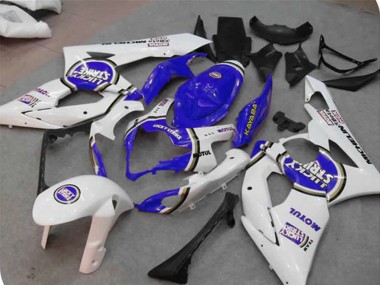 Azul Lucky Strike 2005-2006 Suzuki GSXR 1000 Carenados Moto