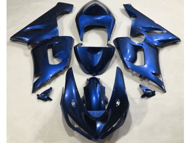 Azúl Metálico 2005-2006 Kawasaki ZX6R Carenados Moto