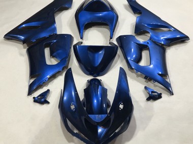 Azúl Metálico 2005-2006 Kawasaki ZX6R Carenados Moto