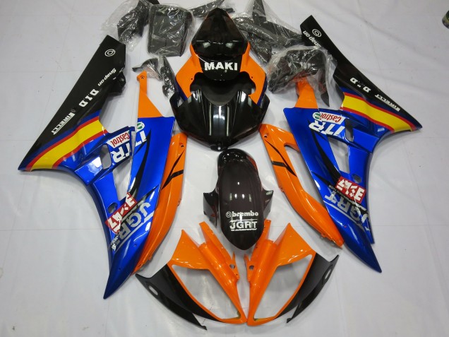 Azul Naranja 2006-2007 Yamaha R6 Carenados Moto Azul Naranja 2006-2007 Yamaha R6 Carenados Moto