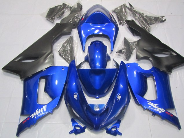 Azul & Negro 2005-2006 Kawasaki ZX6R Carenados Moto Azul & Negro 2005-2006 Kawasaki ZX6R Carenados Moto