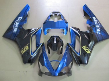 Azul & Negro 2006-2008 Triumph Daytona 675 Carenados Moto
