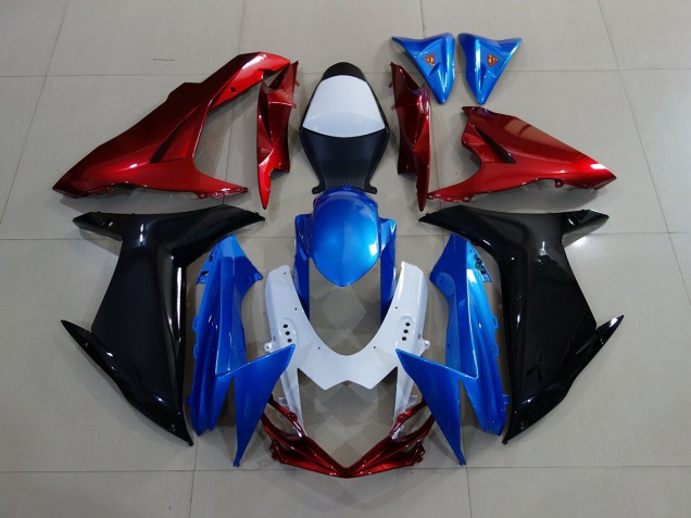 Azul / Negro / Rojo 2011-2024 Suzuki GSXR 600-750 Carenados Moto Azul / Negro / Rojo 2011-2024 Suzuki GSXR 600-750 Carenados Moto
