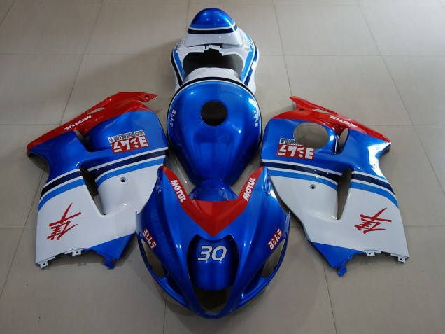 Azul Océano & Logotipos 1997-2007 Suzuki GSXR 1300 Carenados Moto Azul Océano & Logotipos 1997-2007 Suzuki GSXR 1300 Carenados Moto