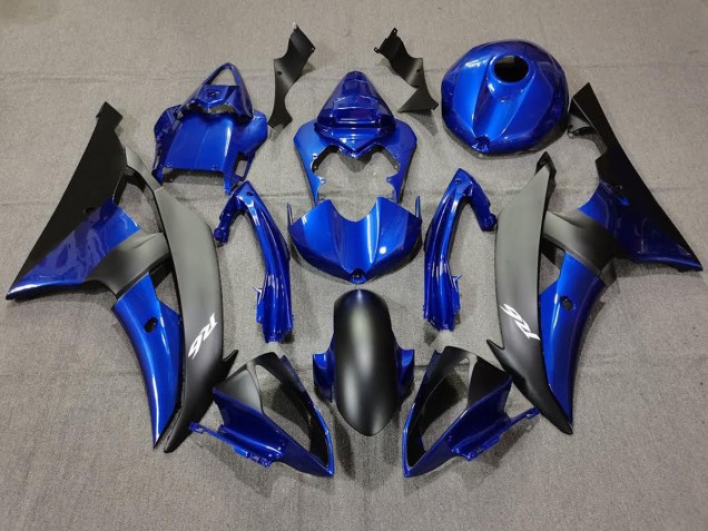 Azul Oscuro & Negro Mate 2008-2016 Yamaha R6 Carenados Moto Azul Oscuro & Negro Mate 2008-2016 Yamaha R6 Carenados Moto