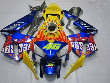 Azul Personalizado Rossi 2005-2006 Honda CBR600RR Carenados Moto