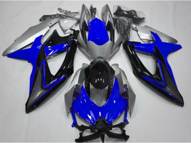 Azul & Plata 2008-2010 Suzuki GSXR 600-750 Carenados Moto Azul & Plata 2008-2010 Suzuki GSXR 600-750 Carenados Moto