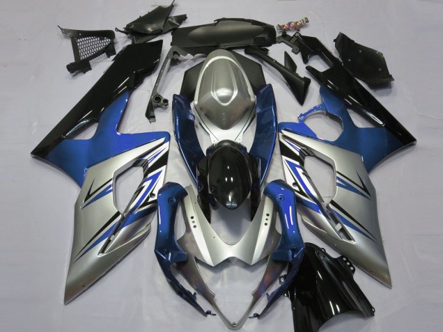 Azul Plata & Negro 2005-2006 Suzuki GSXR 1000 Carenados Moto Azul Plata & Negro 2005-2006 Suzuki GSXR 1000 Carenados Moto