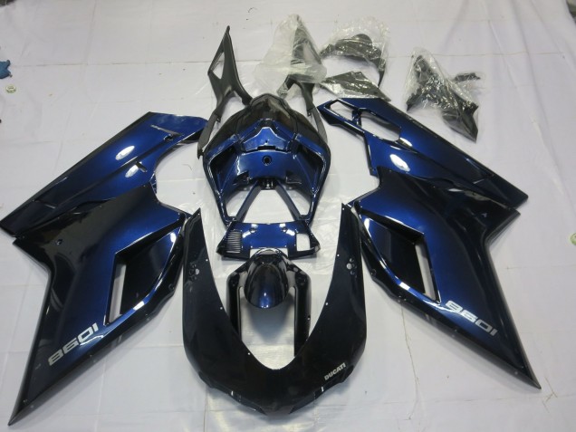 Azul Profundo 2007-2014 Ducati 848 1098 1198 Carenados Moto Azul Profundo 2007-2014 Ducati 848 1098 1198 Carenados Moto