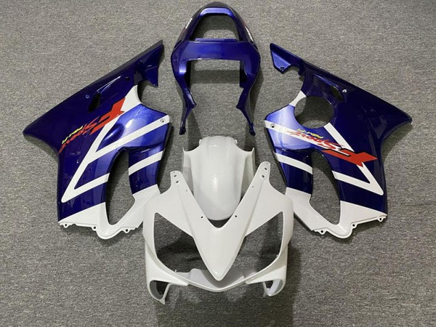 Azul Profundo & Blanco 2001-2003 Honda CBR600 F4i Carenados Moto Azul Profundo & Blanco 2001-2003 Honda CBR600 F4i Carenados Moto