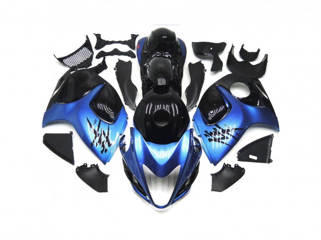 Azul Profundo Con Negro Personalizado 2008-2020 Suzuki GSXR 1300 Carenados Moto Azul Profundo Con Negro Personalizado 2008-2020 Suzuki GSXR 1300 Carenados Moto