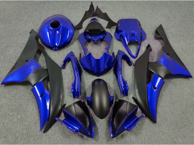 Azul Profundo & Negro Mate 2008-2016 Yamaha R6 Carenados Moto Azul Profundo & Negro Mate 2008-2016 Yamaha R6 Carenados Moto