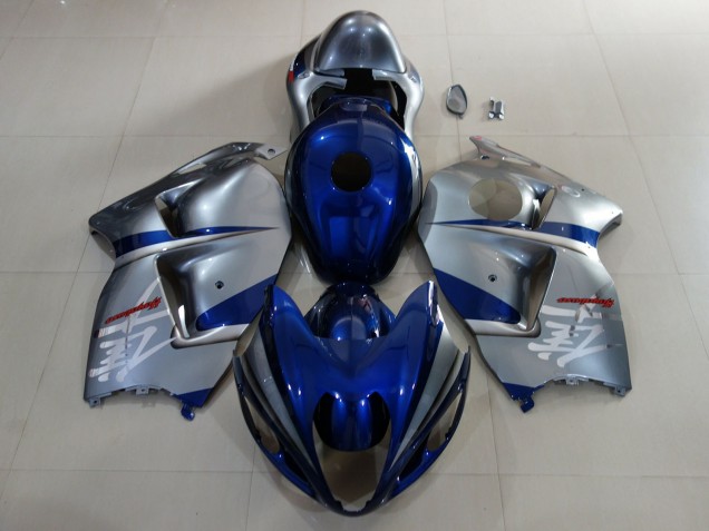 Azul Profundo & Plata 1997-2007 Suzuki GSXR 1300 Carenados Moto Azul Profundo & Plata 1997-2007 Suzuki GSXR 1300 Carenados Moto