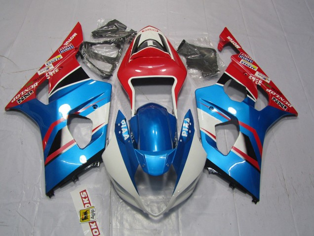 Azul & Rojo 2003-2004 Suzuki GSXR 1000 Carenados Moto Azul & Rojo 2003-2004 Suzuki GSXR 1000 Carenados Moto