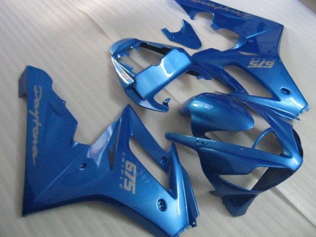 Azul Vibrante 2006-2008 Triumph Daytona 675 Carenados Moto