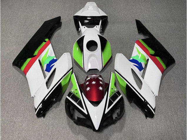 Bandera Verde & Roja 2004-2005 Honda CBR1000RR Carenados Moto Bandera Verde & Roja 2004-2005 Honda CBR1000RR Carenados Moto