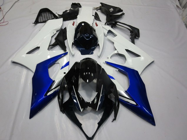 Blanco & Azul 2005-2006 Suzuki GSXR 1000 Carenados Moto Blanco & Azul 2005-2006 Suzuki GSXR 1000 Carenados Moto