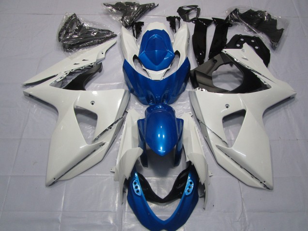 Blanco & Azul 2009-2016 Suzuki GSXR 1000 Carenados Moto Blanco & Azul 2009-2016 Suzuki GSXR 1000 Carenados Moto