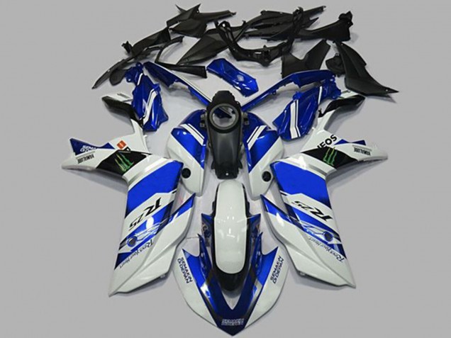 Blanco & Azul 2015-2018 Yamaha R3 Carenados Moto Blanco & Azul 2015-2018 Yamaha R3 Carenados Moto