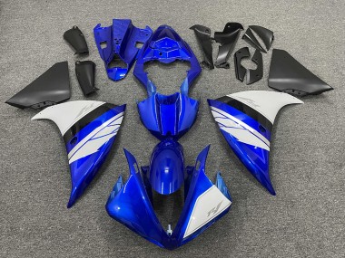 Blanco & Azul Brillante Con Base Negra 2009-2011 Yamaha R1 Carenados Moto