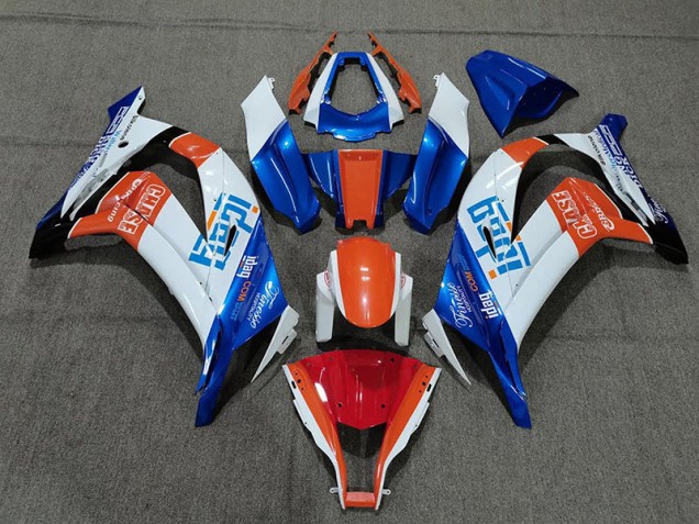 Blanco Azul & Naranja 2011-2015 Kawasaki ZX10R Carenados Moto Blanco Azul & Naranja 2011-2015 Kawasaki ZX10R Carenados Moto