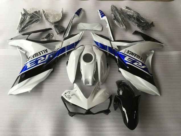 Blanco Azul & Negro 2015-2018 Yamaha R3 Carenados Moto Blanco Azul & Negro 2015-2018 Yamaha R3 Carenados Moto