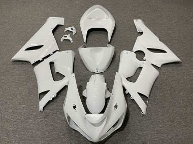 Blanco Brillante 2005-2006 Kawasaki ZX6R Carenados Moto