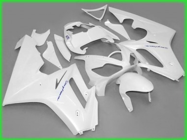 Blanco Brillante 2006-2008 Triumph Daytona 675 Carenados Moto