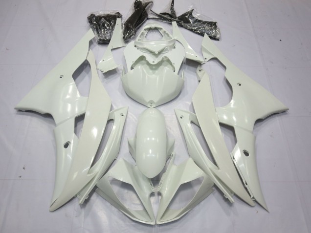 Blanco Brillante 2008-2016 Yamaha R6 Carenados Moto Blanco Brillante 2008-2016 Yamaha R6 Carenados Moto