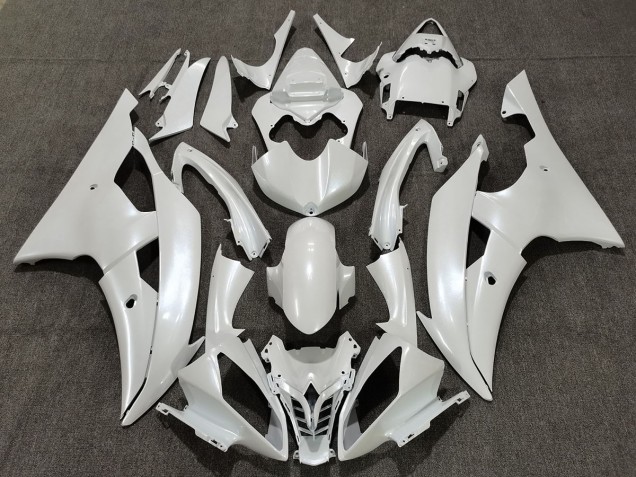 Blanco Brillante 2008-2016 Yamaha R6 Carenados Moto Blanco Brillante 2008-2016 Yamaha R6 Carenados Moto