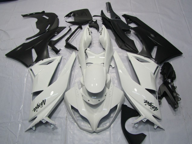 Blanco Brillante 2009-2012 Kawasaki ZX6R Carenados Moto Blanco Brillante 2009-2012 Kawasaki ZX6R Carenados Moto
