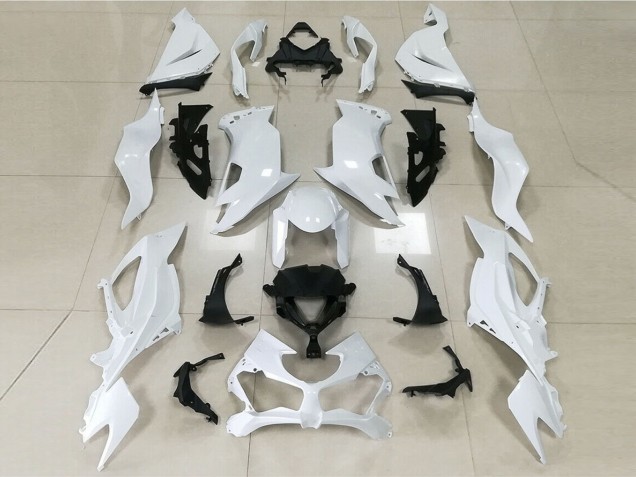 Blanco Brillante 2019-2023 Kawasaki ZX6R Carenados Moto Blanco Brillante 2019-2023 Kawasaki ZX6R Carenados Moto