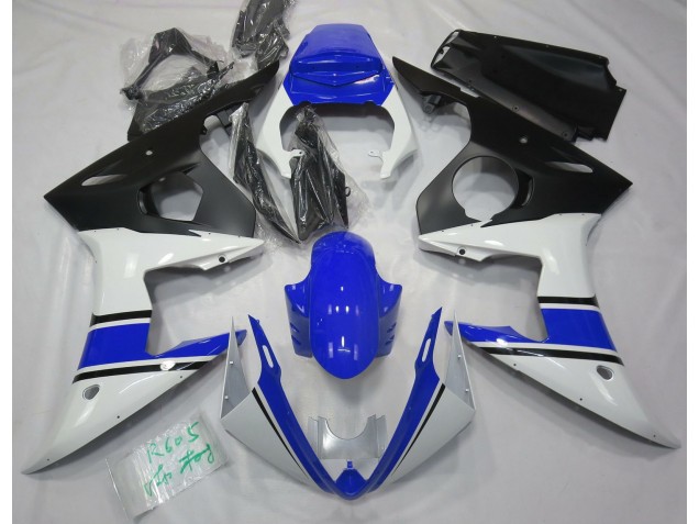 Blanco Brillante & Azul 2003-2004 Yamaha R6 Carenados Moto Blanco Brillante & Azul 2003-2004 Yamaha R6 Carenados Moto