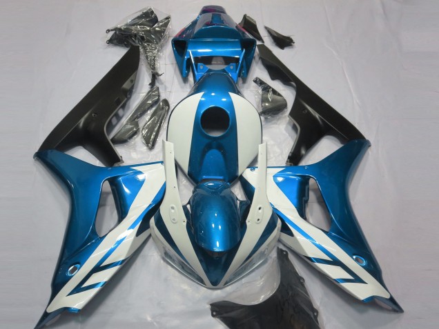 Blanco Brillante & Azul 2006-2007 Honda CBR1000RR Carenados Moto Blanco Brillante & Azul 2006-2007 Honda CBR1000RR Carenados Moto