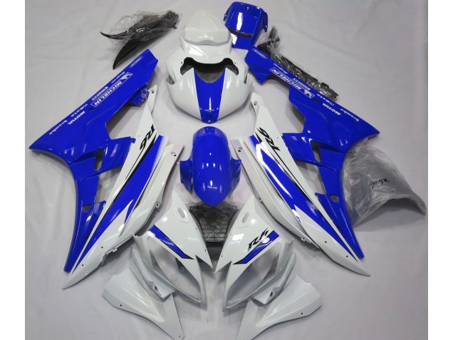 Blanco Brillante & Azul 2006-2007 Yamaha R6 Carenados Moto Blanco Brillante & Azul 2006-2007 Yamaha R6 Carenados Moto