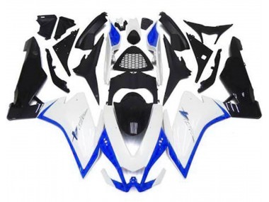 Blanco Brillante & Azul 2010-2015 Aprilia RSV4 1000 Carenados Moto
