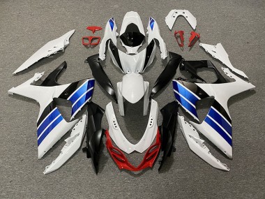 Blanco Brillante Azul Negro & Rojo 2009-2016 Suzuki GSXR 1000 Carenados Moto