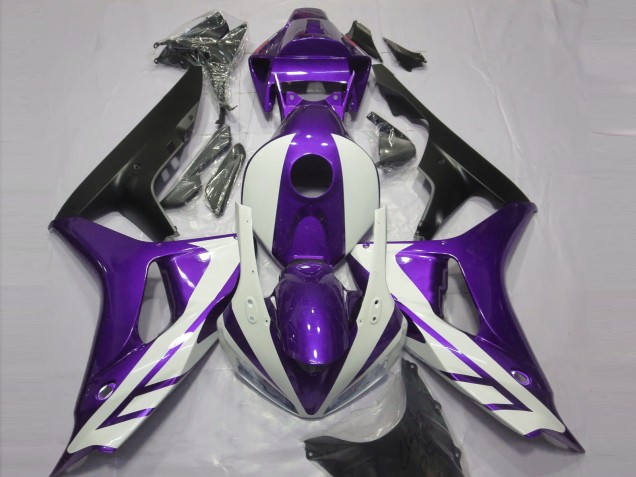 Blanco Brillante & Morado 2006-2007 Honda CBR1000RR Carenados Moto Blanco Brillante & Morado 2006-2007 Honda CBR1000RR Carenados Moto