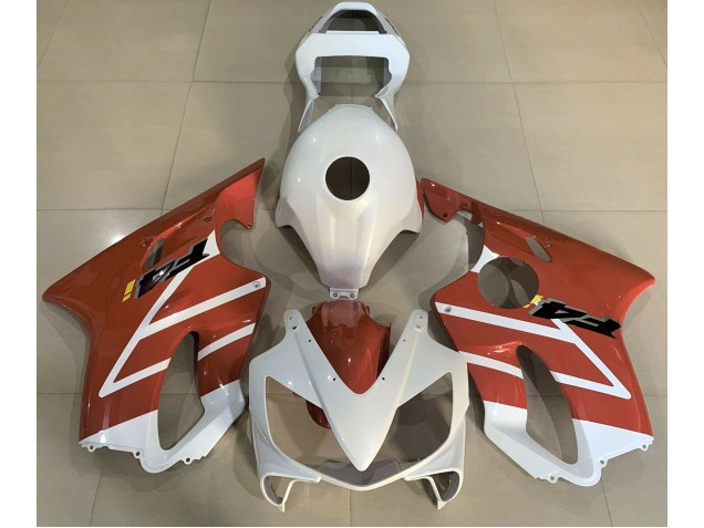 Blanco Brillante & Naranja 2001-2003 Honda CBR600 F4i Carenados Moto Blanco Brillante & Naranja 2001-2003 Honda CBR600 F4i Carenados Moto