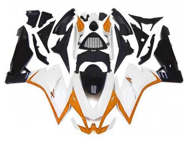 Blanco Brillante & Naranja 2010-2015 Aprilia RSV4 1000 Carenados Moto Blanco Brillante & Naranja 2010-2015 Aprilia RSV4 1000 Carenados Moto