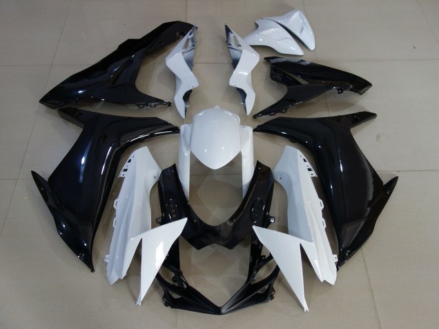 Blanco Brillante & Negro 2011-2024 Suzuki GSXR 600-750 Carenados Moto Blanco Brillante & Negro 2011-2024 Suzuki GSXR 600-750 Carenados Moto