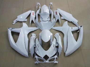 Blanco Brillante & Rojo 2008-2010 Suzuki GSXR 600-750 Carenados Moto