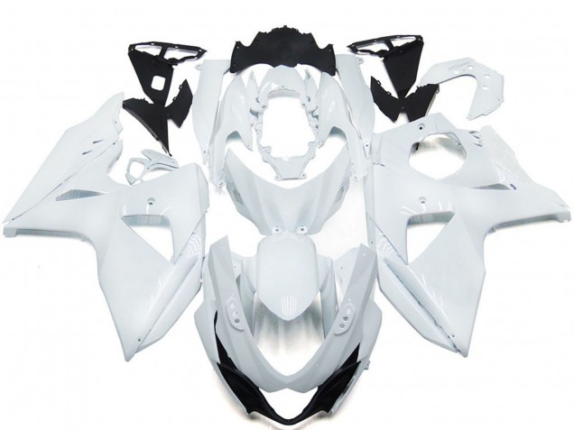 Blanco Brillante Sólido 2009-2016 Suzuki GSXR 1000 Carenados Moto Blanco Brillante Sólido 2009-2016 Suzuki GSXR 1000 Carenados Moto