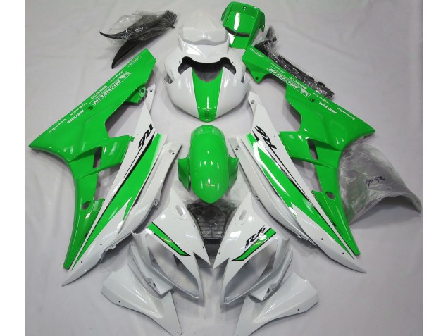 Blanco Brillante & Verde 2006-2007 Yamaha R6 Carenados Moto Blanco Brillante & Verde 2006-2007 Yamaha R6 Carenados Moto
