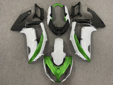 Blanco Brillante & Verde 2012-2016 Kawasaki Ninja 650R Carenados Moto