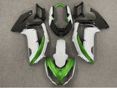 Blanco Brillante & Verde 2012-2016 Kawasaki Ninja 650R Carenados Moto