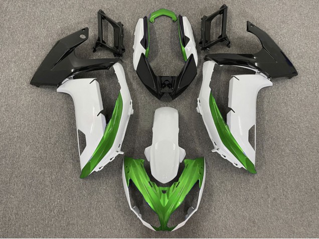 Blanco Brillante & Verde 2012-2016 Kawasaki Ninja 650R Carenados Moto Blanco Brillante & Verde 2012-2016 Kawasaki Ninja 650R Carenados Moto