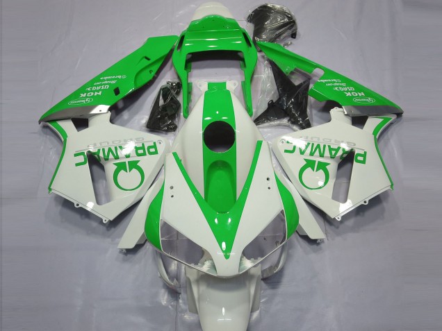 Blanco Brillante & Verde Pramac 2003-2004 Honda CBR600RR Carenados Moto Blanco Brillante & Verde Pramac 2003-2004 Honda CBR600RR Carenados Moto