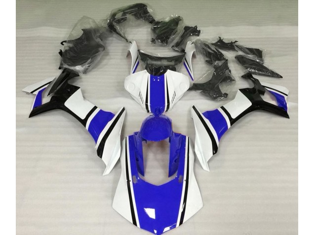 Blanco Brillo Azul & Negro 2015-2019 Yamaha R1 Carenados Moto Blanco Brillo Azul & Negro 2015-2019 Yamaha R1 Carenados Moto